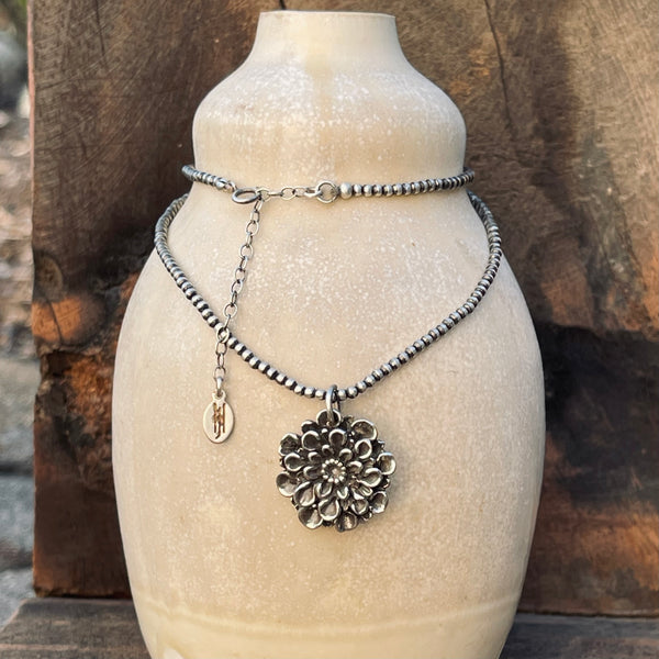 Sterling Silver Dahlia Necklace