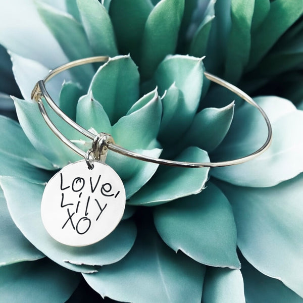 Sterling Handwritten Expandable Bracelet
