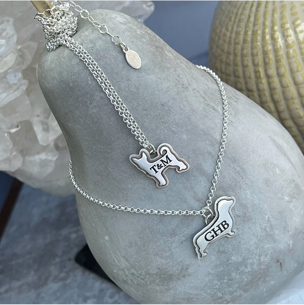 Monogram Animal Sterling Silver Necklace