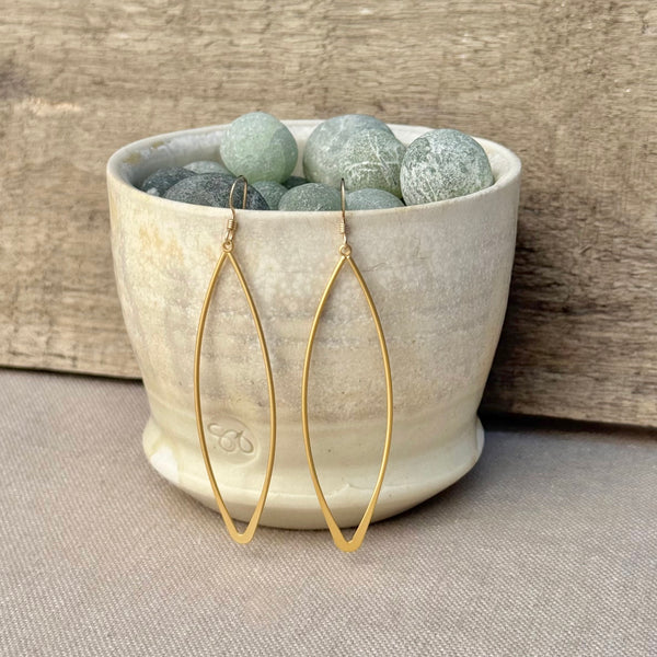 Gold-filled Marquis Earrings 3”