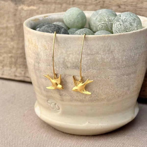 Gold-filled Sparrow Earrings 1.5”