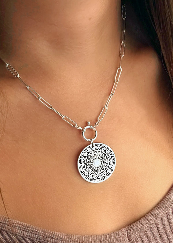 Large Link Namedala® - Sterling Silver Necklace