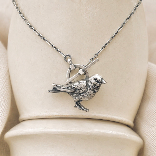 Sterling Silver Fierce & Fearless Sparrow Necklace