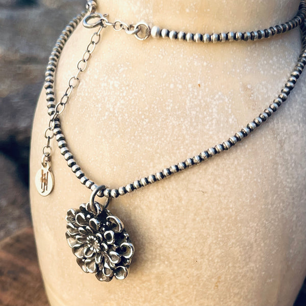 Sterling Silver Dahlia Necklace