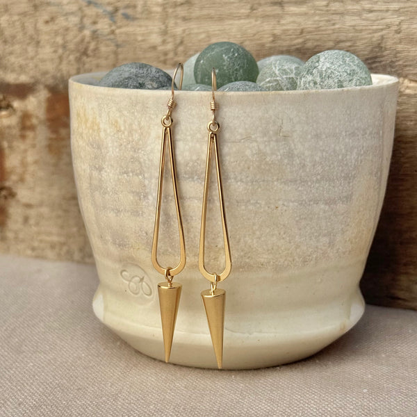 Gold-filled Pendulum Earrings 2.75”