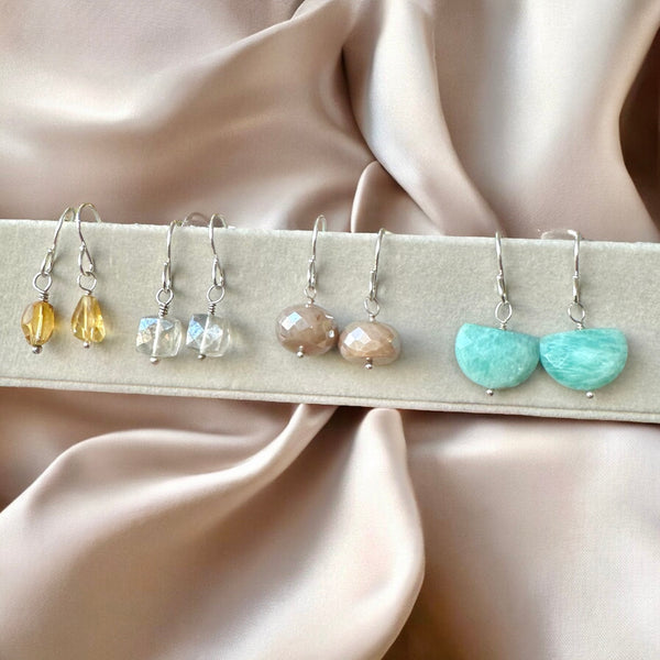 Sterling Silver Gemstone Earrings