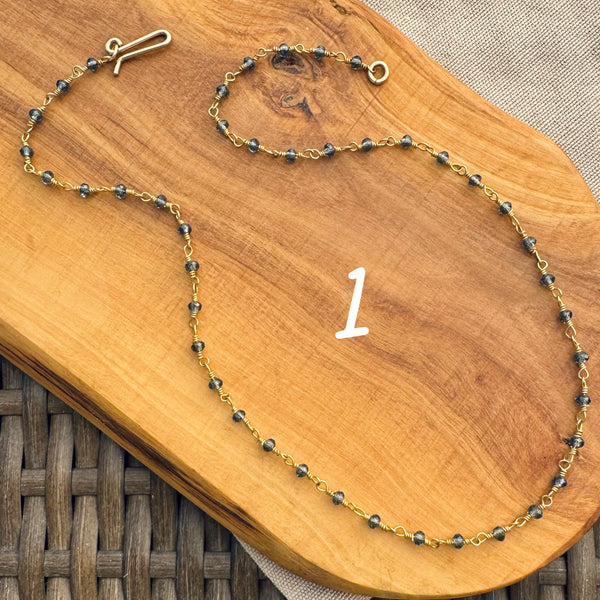 Gemstone and Crystal Necklaces 18"