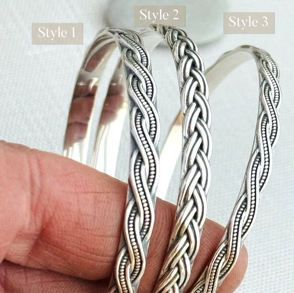Sterling Silver Weaved Cuffs