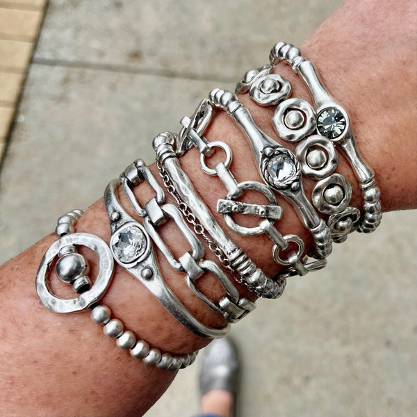 Pewter Stackable Bracelets