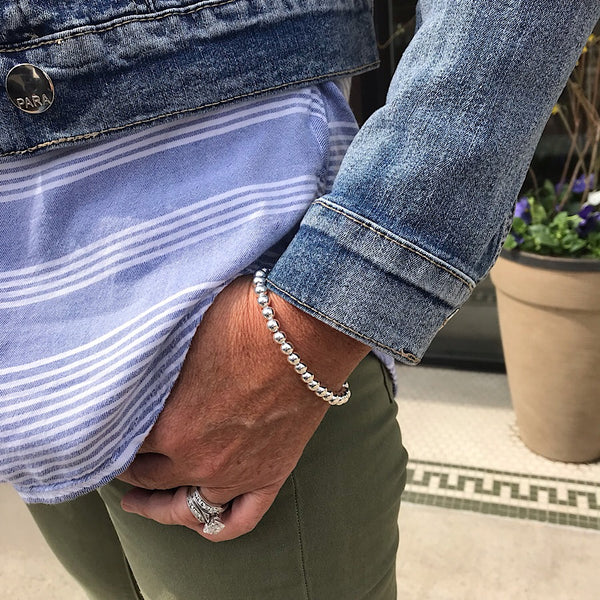 Sterling Silver Monogram Cuff Bracelet