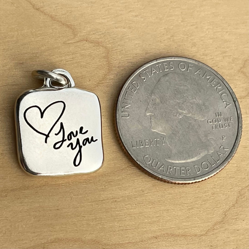 Sterling Silver Cast Cushion Charm