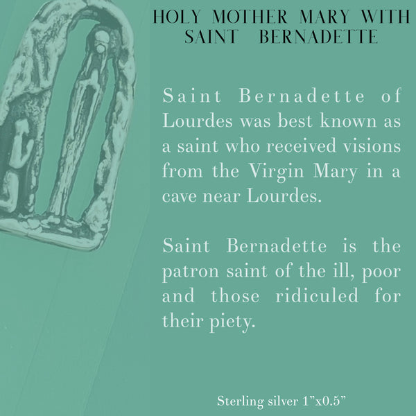 Holy Mother Mary with St Bernadette Charm