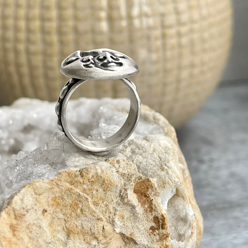 Over The Moon Sterling Silver Ring