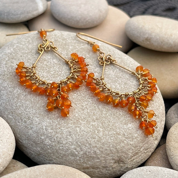 Carnelian 2025 chandelier earrings