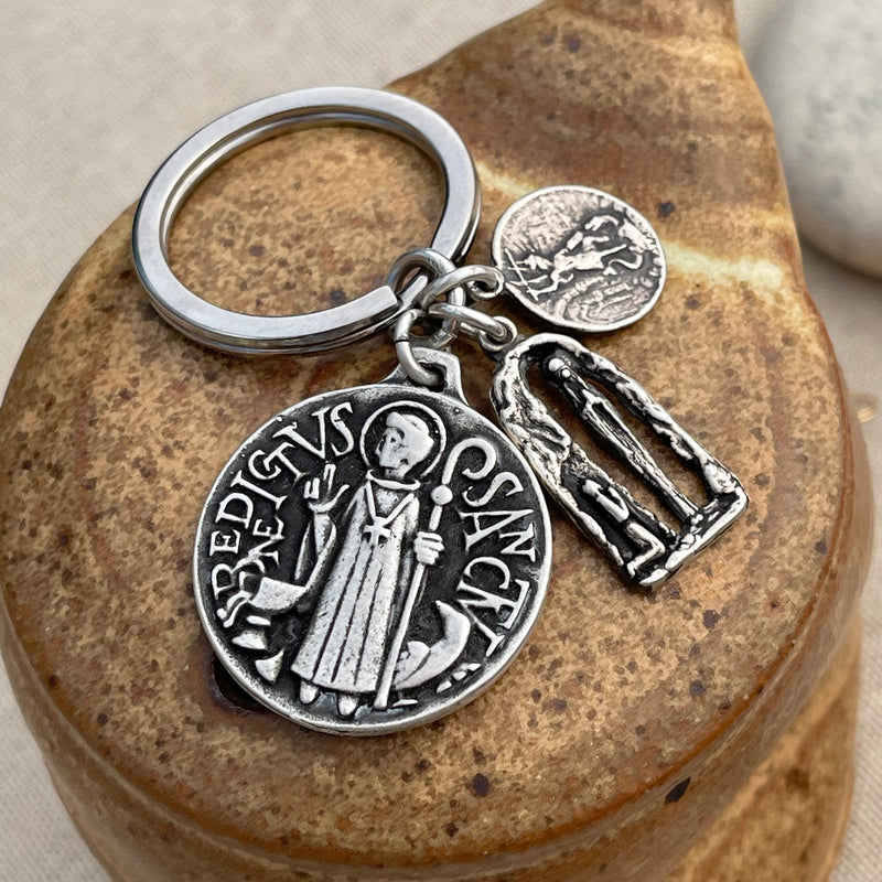 Miraculous Virgin Protect Us in French double-sided Charm