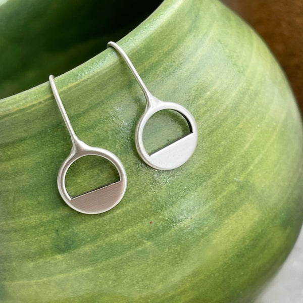 Sterling Silver Circle Earrings