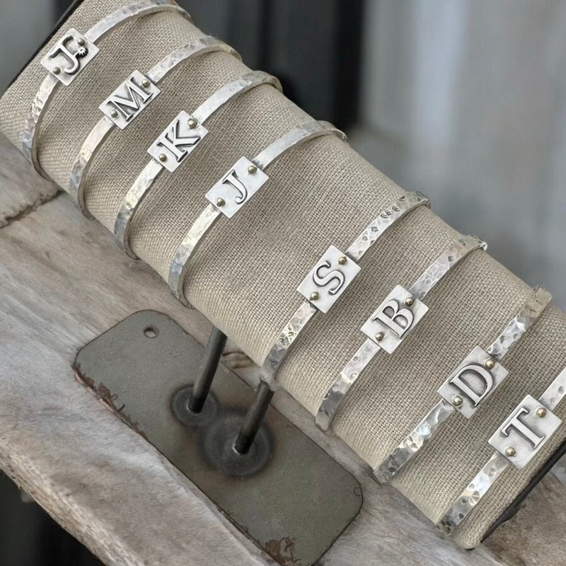 Sterling Silver Initial Cuff