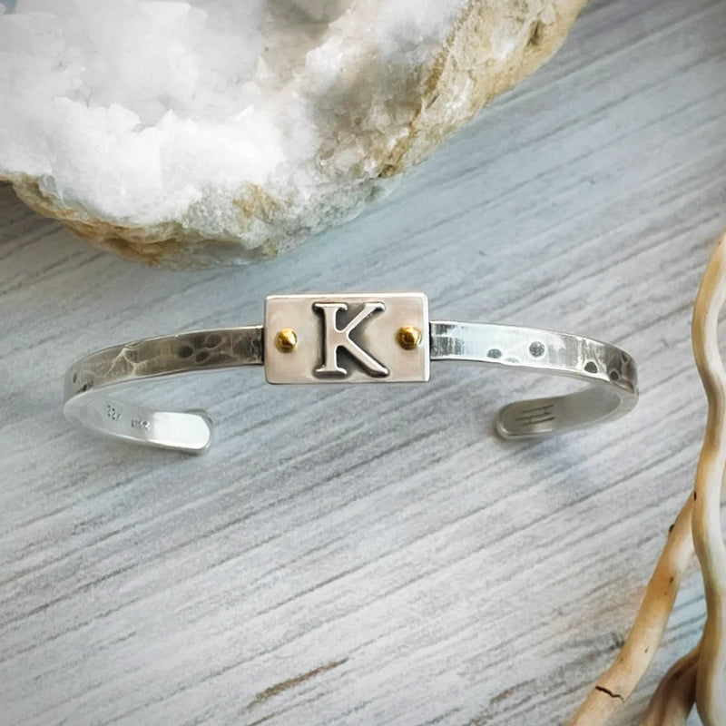 Sterling Silver Initial Cuff