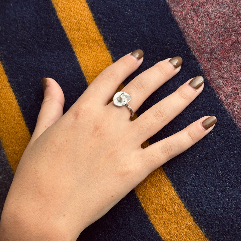 Sterling Silver Cowboy Hat Ring