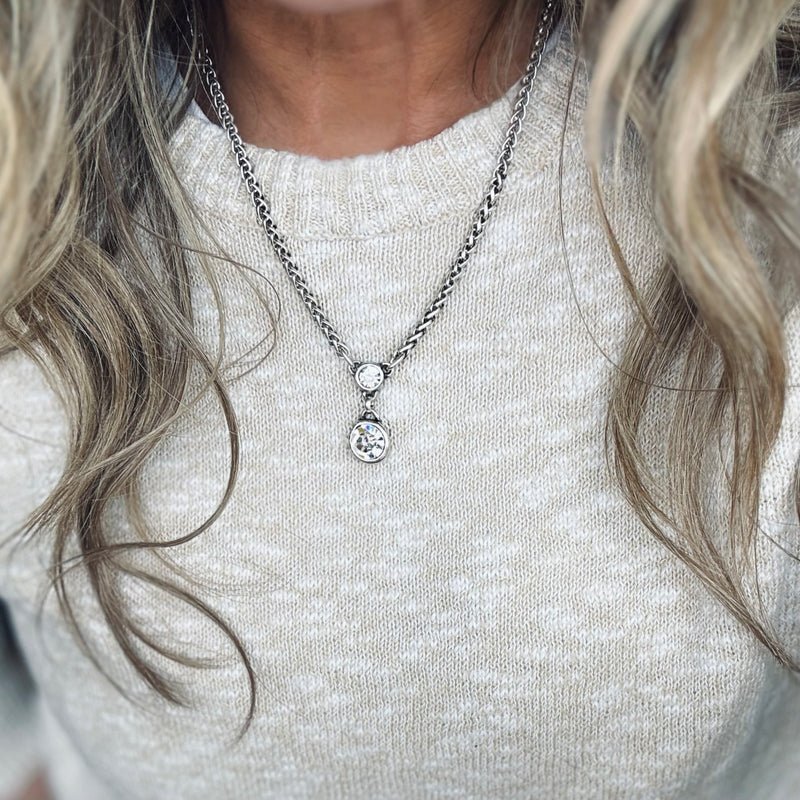 Zamak Drop Necklace 20”