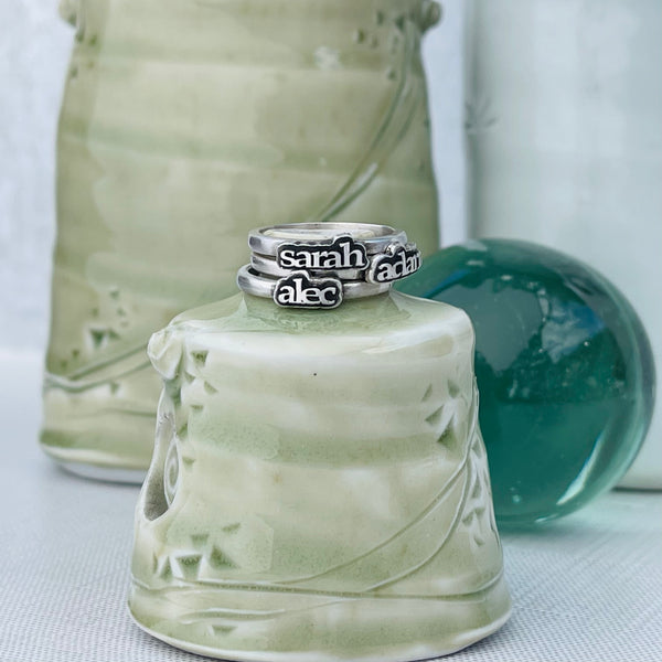 Sterling Silver Name Rings