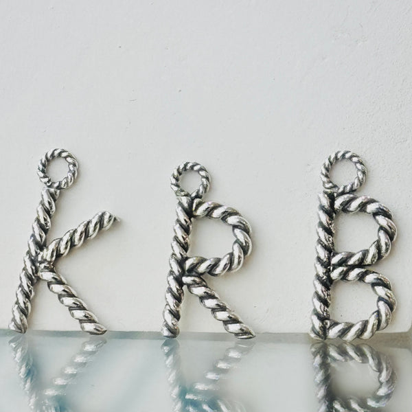 Sterling Silver Rope Letters