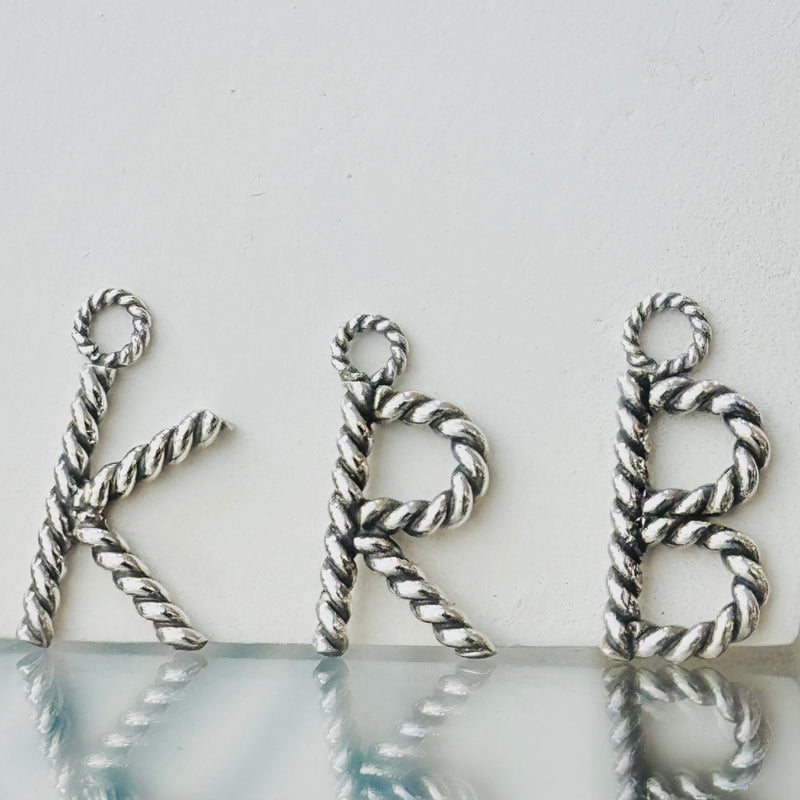 Sterling Silver Rope Letters