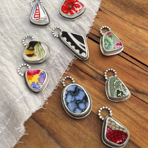 Sterling Silver Broken China Necklace