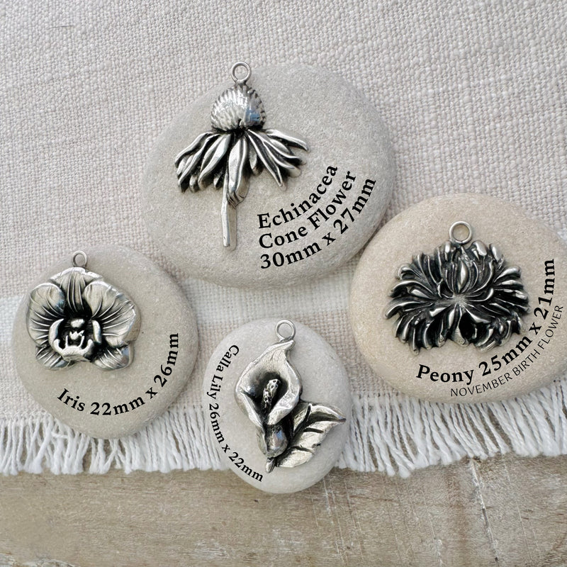 Sterling Silver Flower Bouquet Charms - Birth Month Flowers