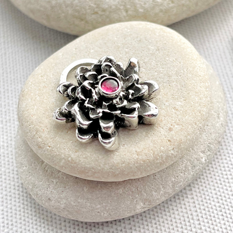 Pure Silver .999 Cremation - Memorial  Flower Charm
