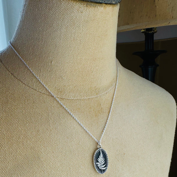 Sterling Silver Fern Necklace