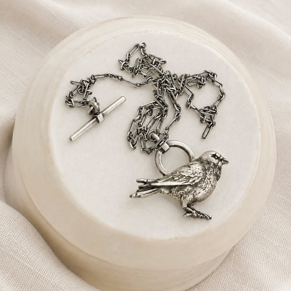 Sterling Silver Fierce & Fearless Sparrow Necklace