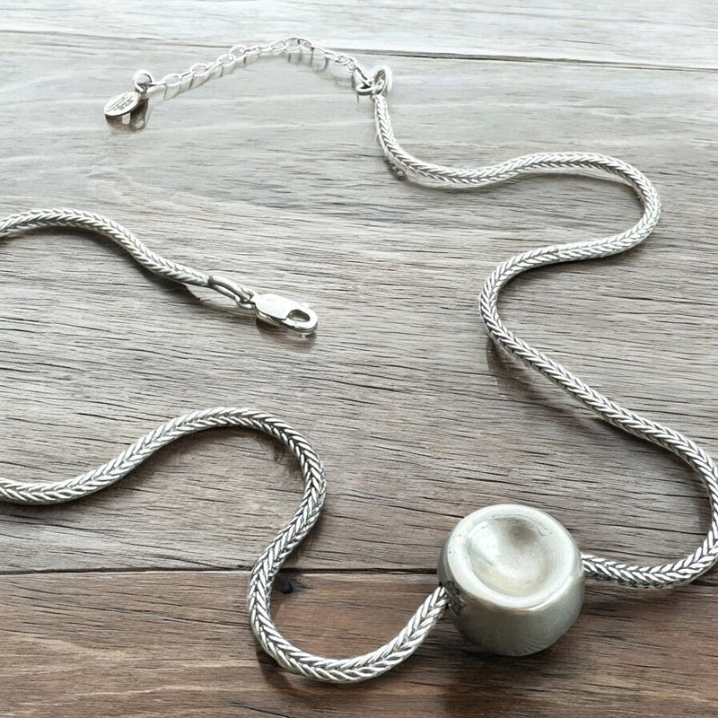 Sterling Silver Floating Bead Necklace