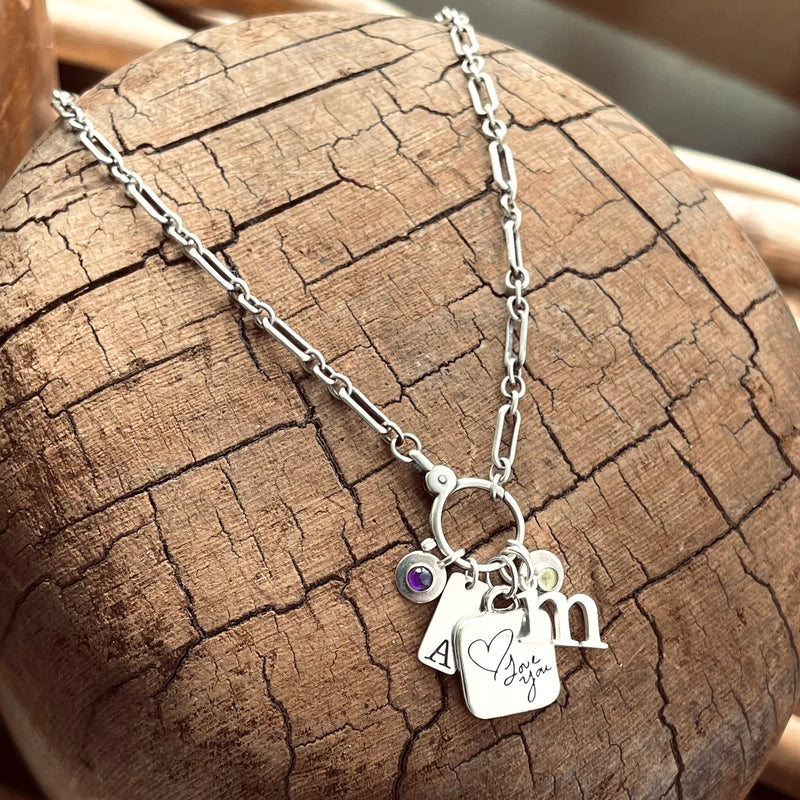 Sterling Silver Charm Chain - Balance