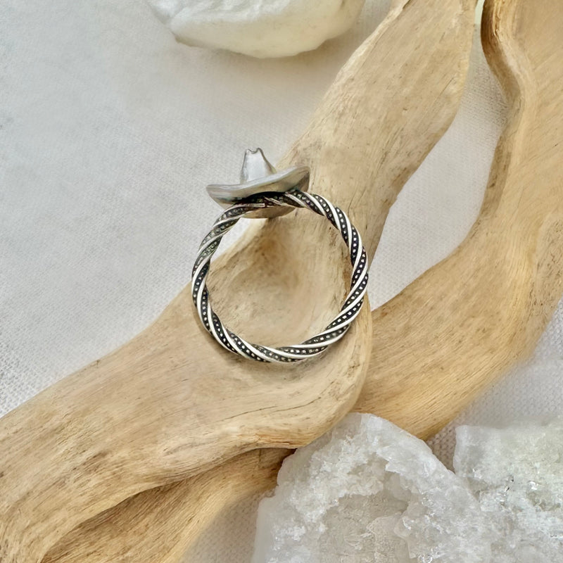 Sterling Silver Cowboy Hat Ring
