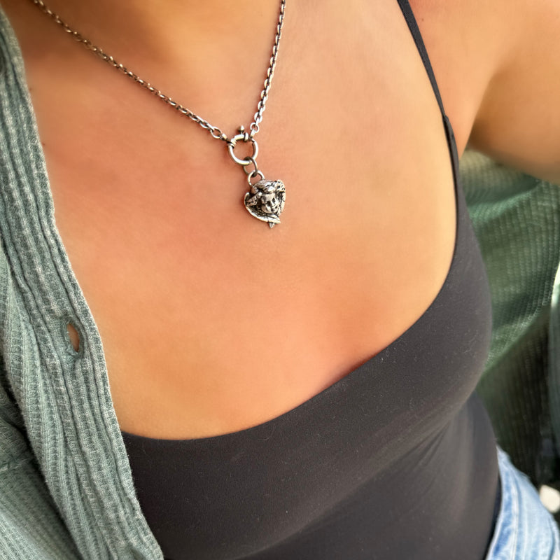Sterling Silver Angel Charm Necklace