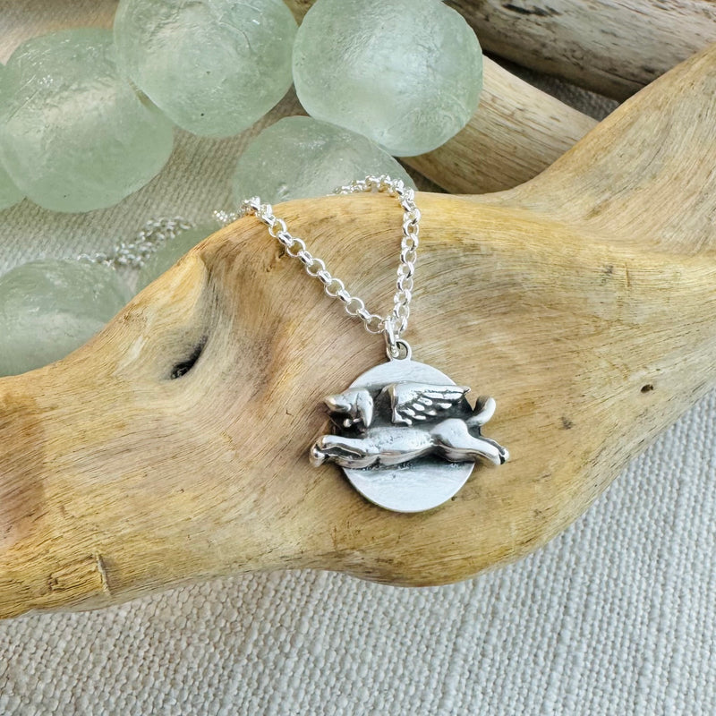 Sterling Silver Angel Pup Necklace