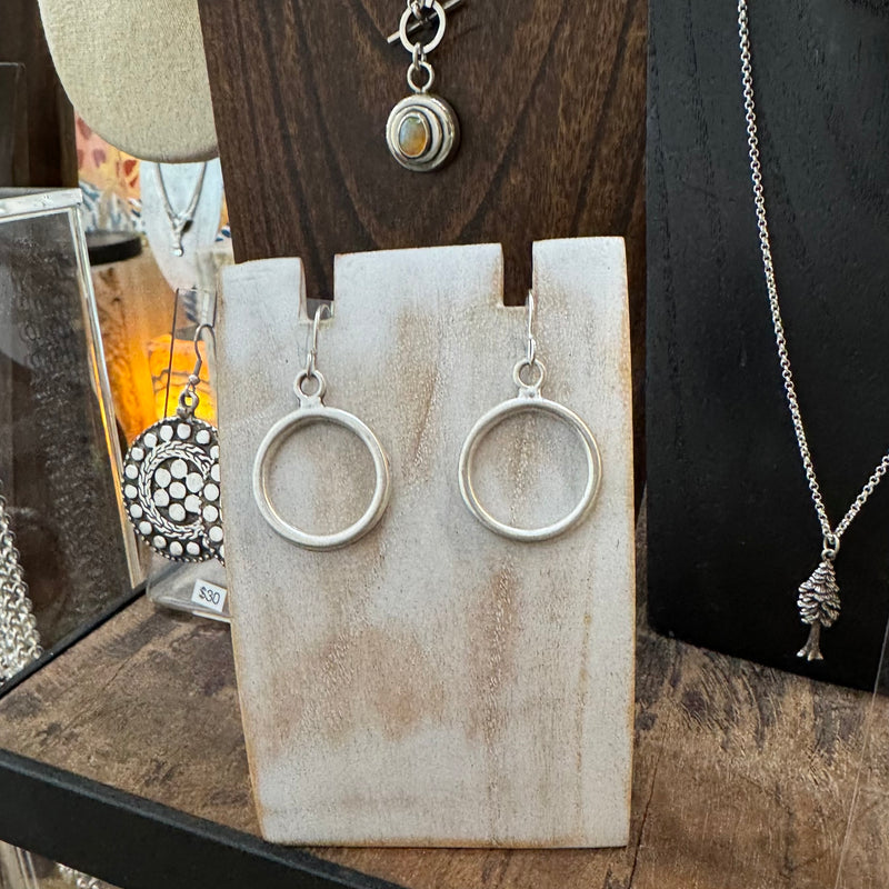 Silver Circle Earrings