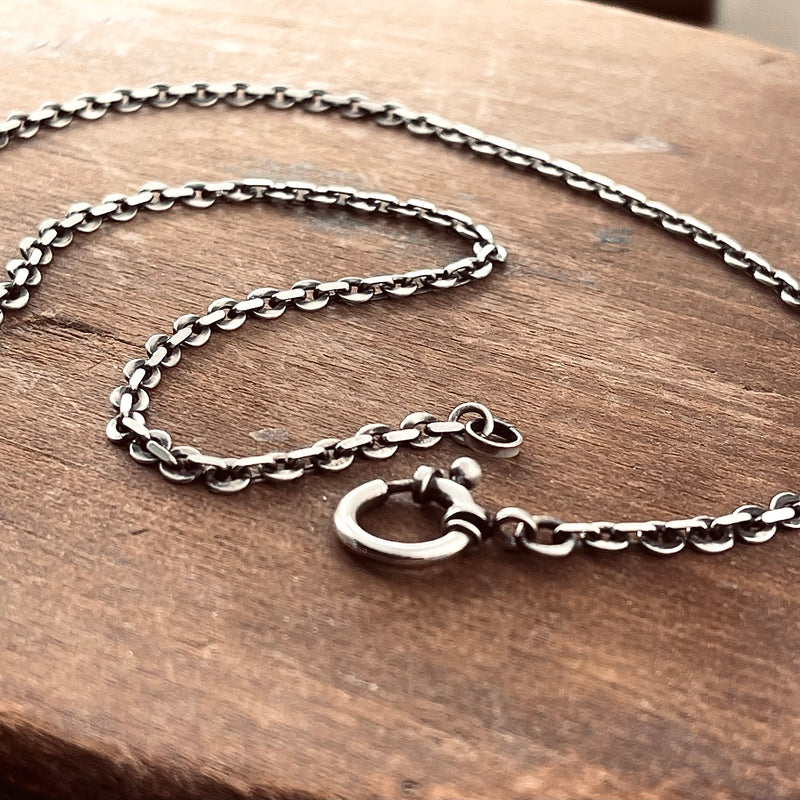 Sterling Silver Charm Chain - Flat Cable