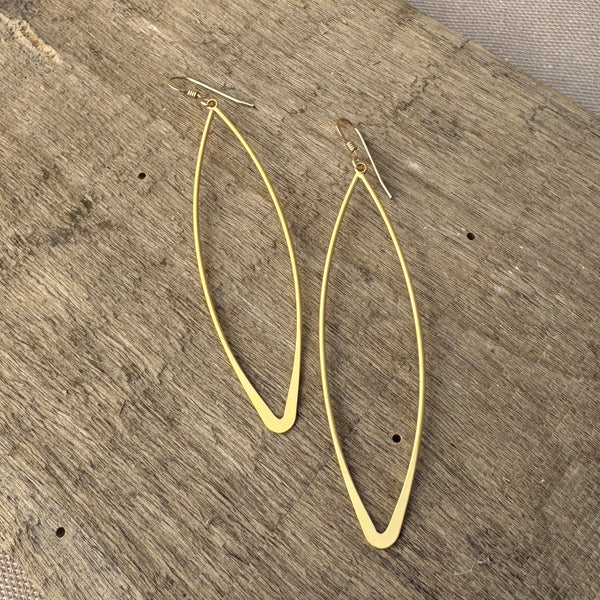Gold-filled Marquis Earrings 3”