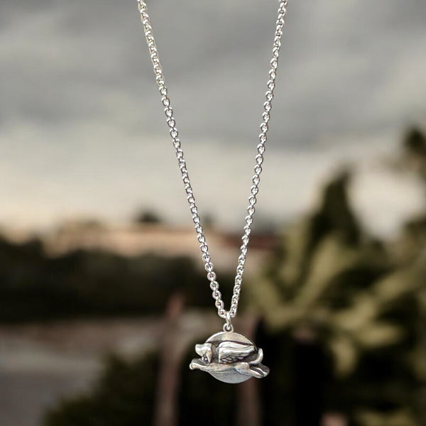Sterling Silver Angel Pup Necklace