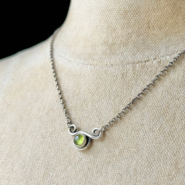 Sterling Silver Peridot Necklace