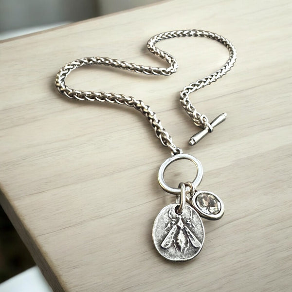 Zamak Toggle Necklace 19”