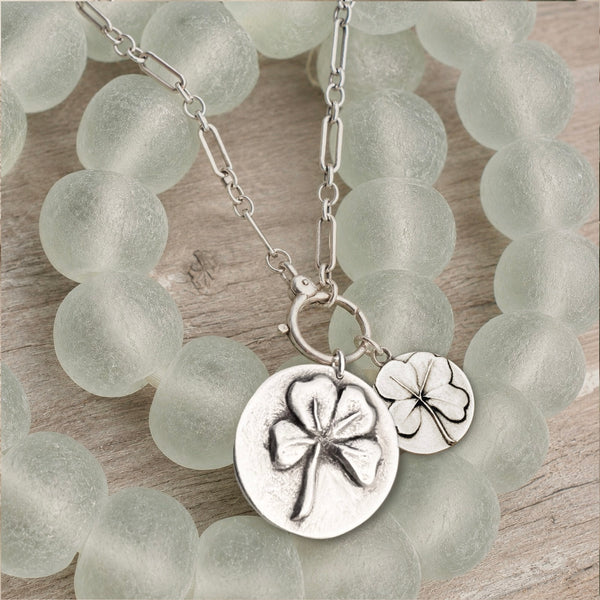 Sterling Silver Lucky Four Leaf Clover Charm