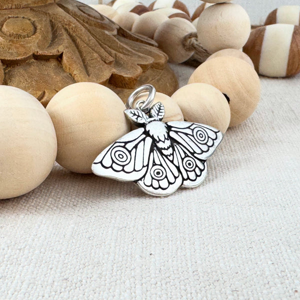 Sterling Silver Lunar Moth Necklace