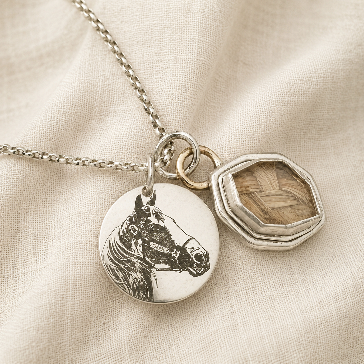 Sterling Silver Locks of Love Memento Hair Necklace