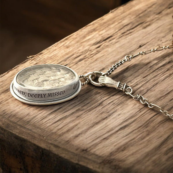 Sterling Silver Locks of Love Memento Hair Necklace