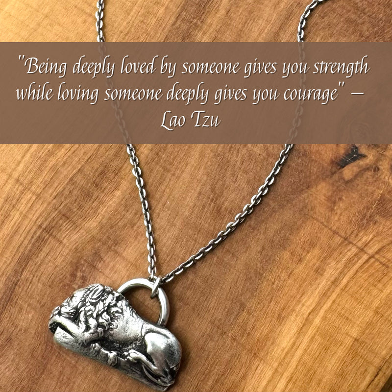 Sterling Silver Strength & Courage Necklace