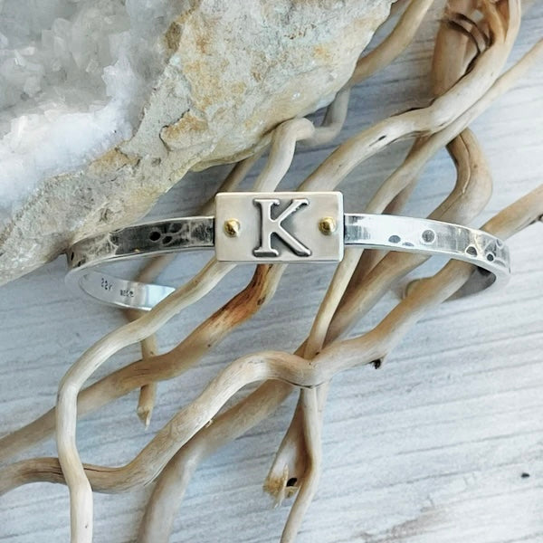 Sterling Silver Initial Cuff
