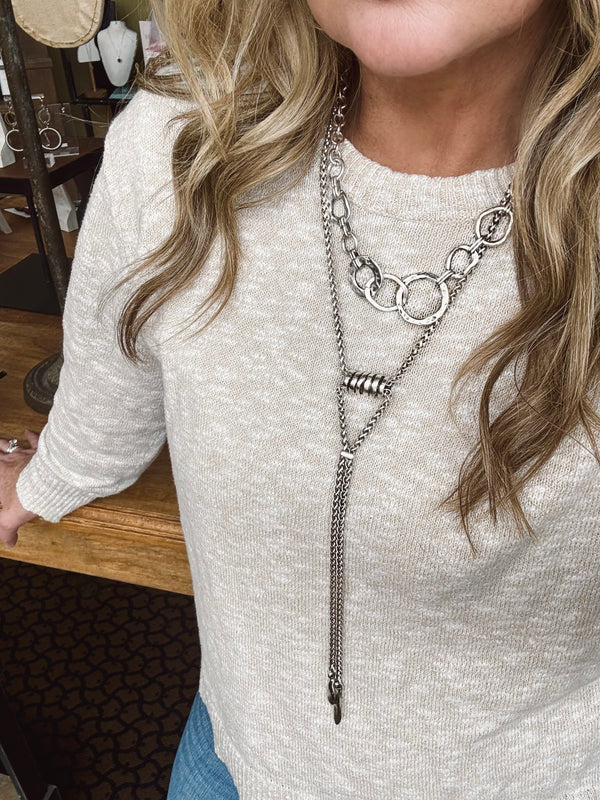 Zamak Long Length Necklace